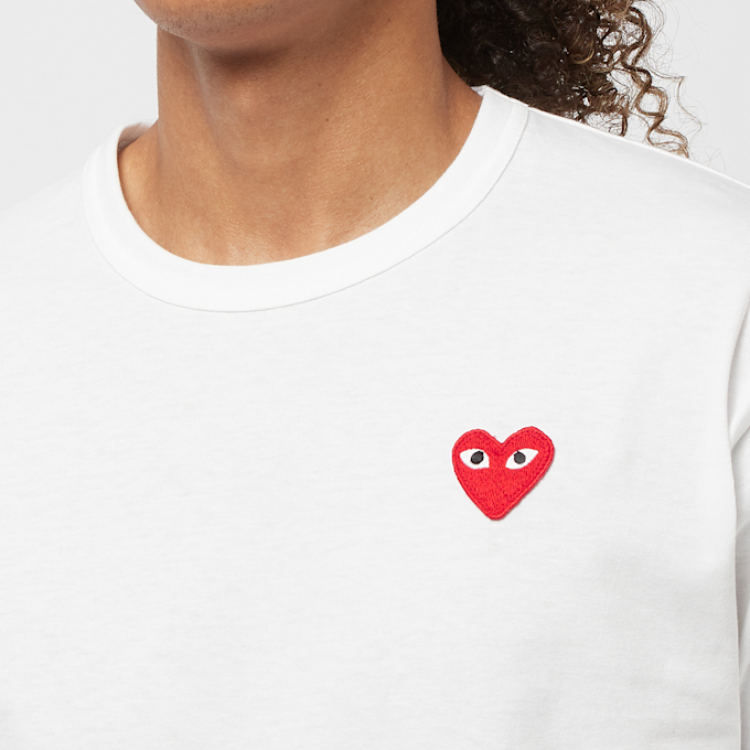 Comme des Garcons Play Big Red Heart Logo T-Shirt weiß 51229 5