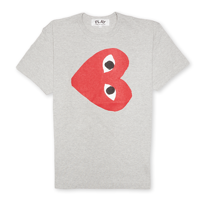 Comme des Garcons Play Play Logo T-Shirt grijs 53556 1