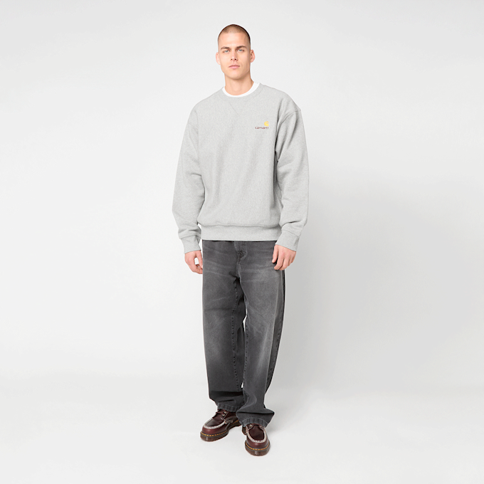 Carhartt WIP American Script Sweatshirt grijs 55772 2