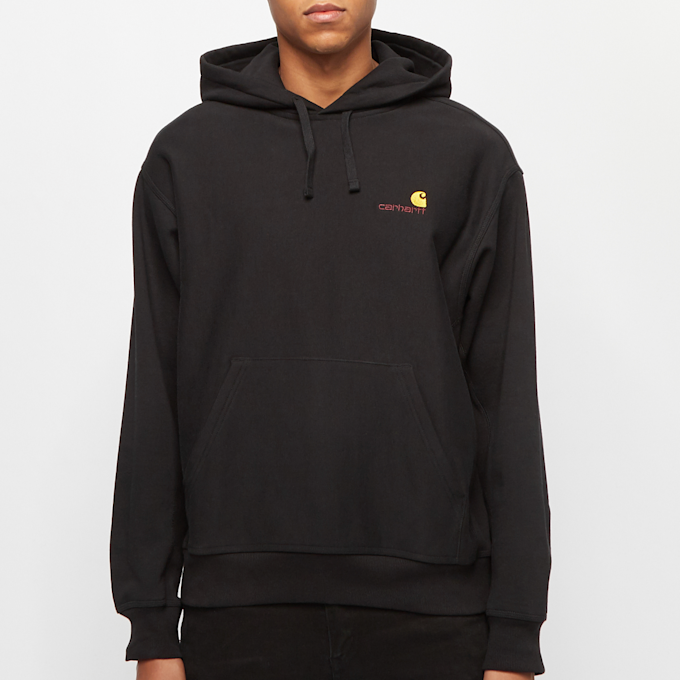 Carhartt WIP Hooded American Script Sweatshirt schwarz 55777 2