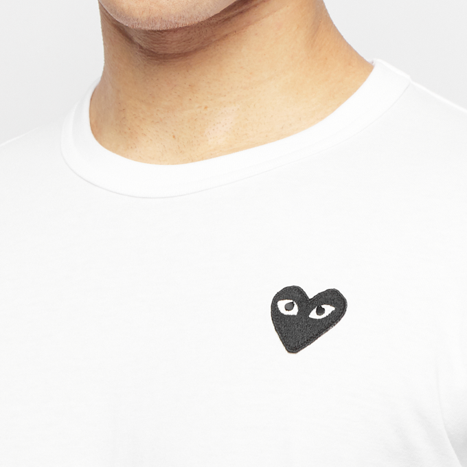 Comme des Garcons Play Play Black Heart Long Sleeve T-Shirt weiß 56281 5