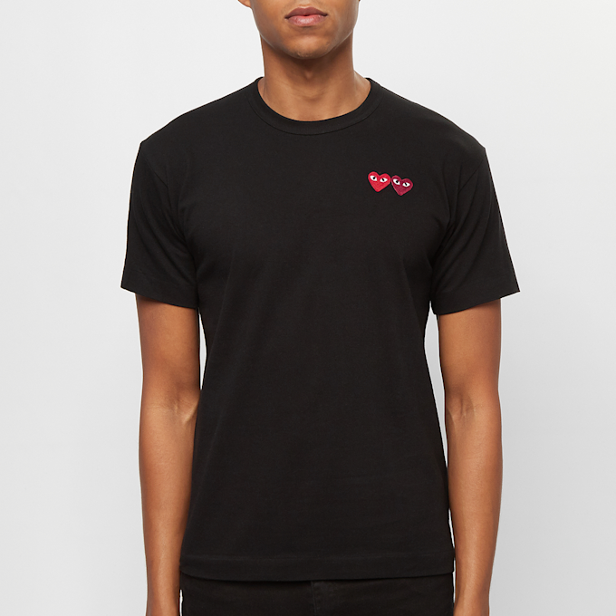 Comme des Garcons Play Play Two Heart T-Shirt schwarz 57549 2