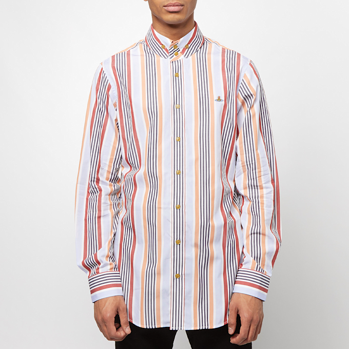 Vivienne Westwood 2 Button Krall Shirt blauw 58906 2