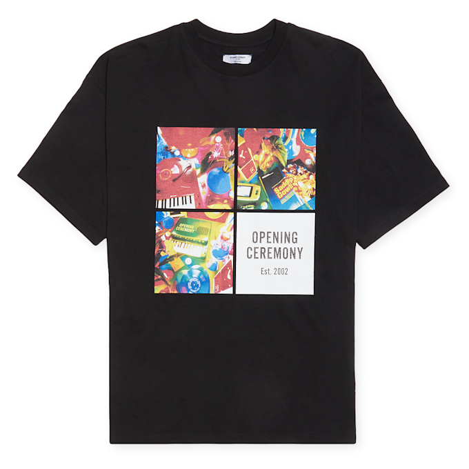 Opening Ceremony TD 4 Boxes Print Reg. T-Shirt black multicolor zwart 59775 1