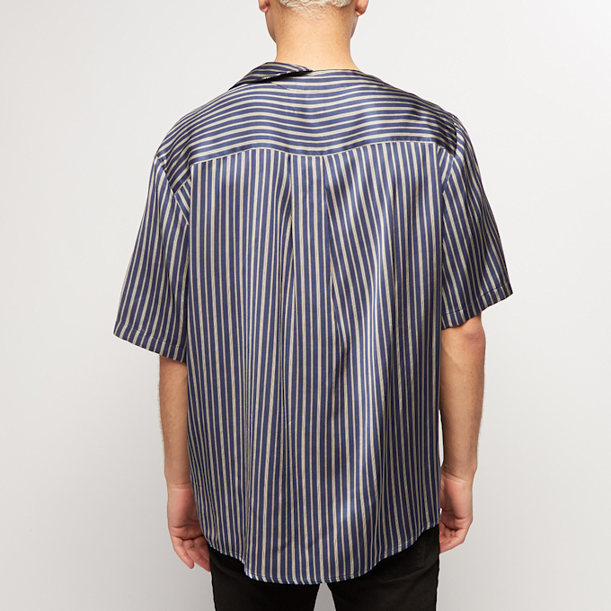 Opening Ceremony Stripes Asym. S/S Shirt cobalt chocolate blauw 59785 4