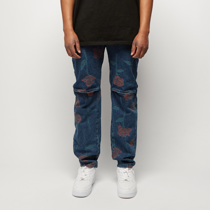 Opening Ceremony Str. Alloverroses Cutout Jeans blauw 59793 2