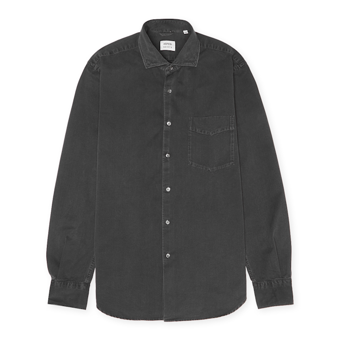 Aspesi Sem II Shirt Washed Denim zwart 60750 1