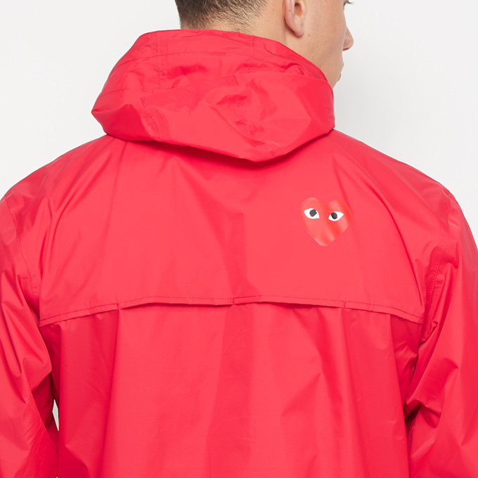 Comme des Garcons Play K-Way Jacket Full Zip rood 71591 7