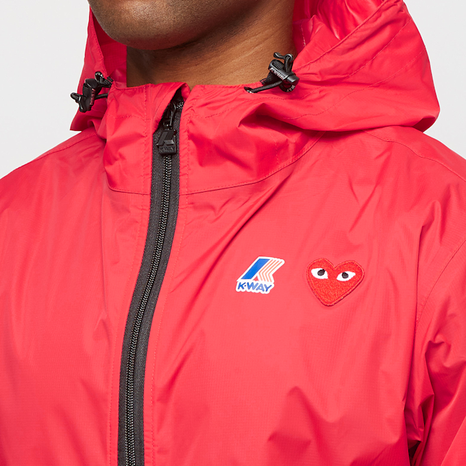 Comme des Garcons Play K-Way Full Zip Jacket rood 75566 5