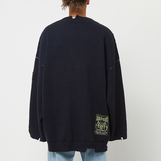Ambush Felted Knit Zip Cardigan blue 81078 4