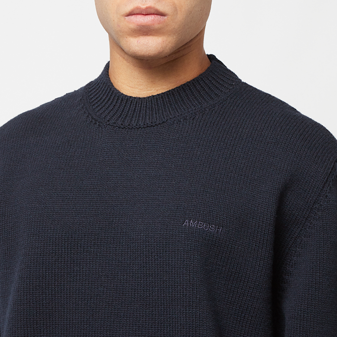 Ambush Felted Knit Regular Crew Neck blau 81080 5
