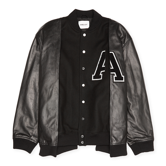 Ambush A Patch Varsity Jacket black 81092 1