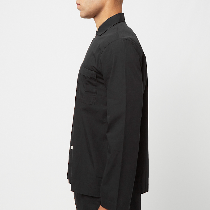 Tekla Long Sleeve Shirt solid schwarz 82665 3