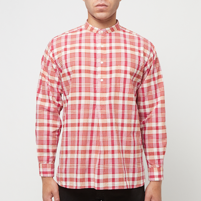 Beams Plus Band Pullover Madras rood 82940 2
