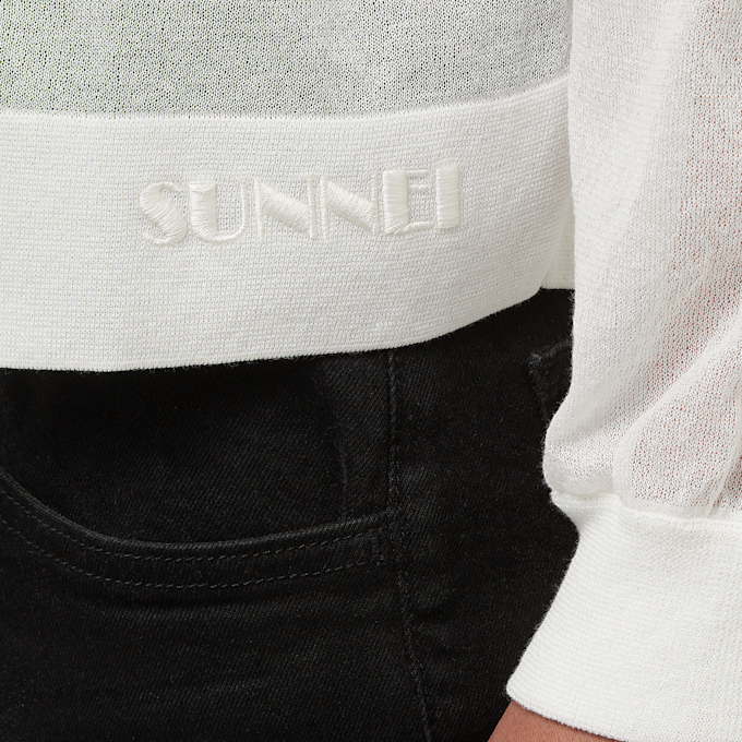 Sunnei Fine Japnese Rib Knit Longsleeve white 83614 5