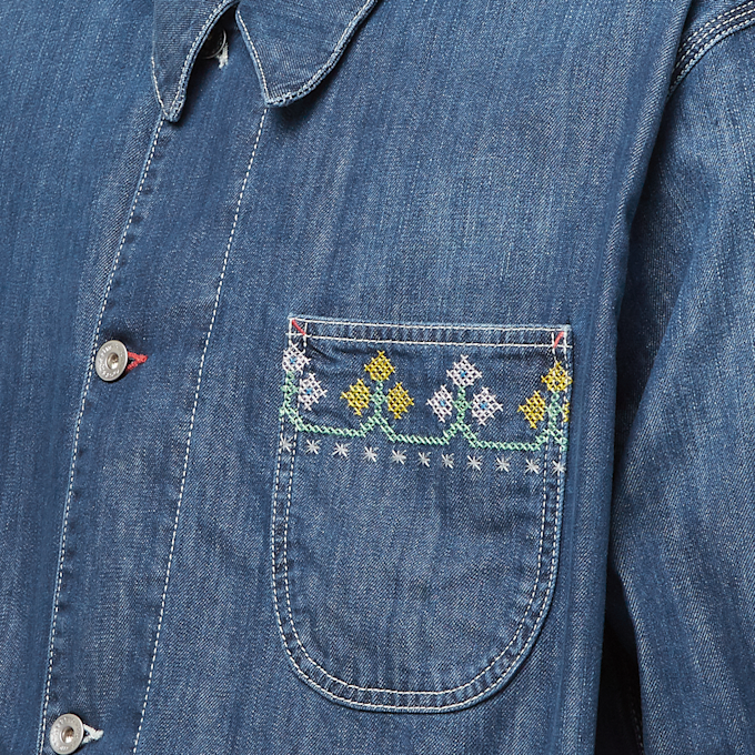 YMC Labour Chore Jacket blauw 84316 5