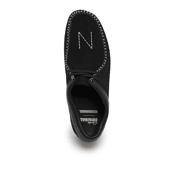 Clarks x NEIGHBORHOOD Wallabee "Black" zwart 84963 4