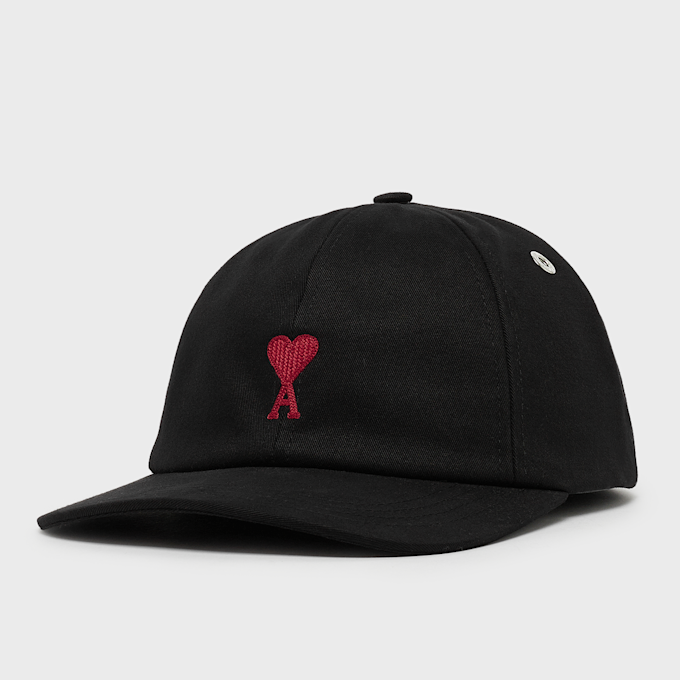 AMI PARIS Red Ami De Coeur Embroidery Cap schwarz 89003 1