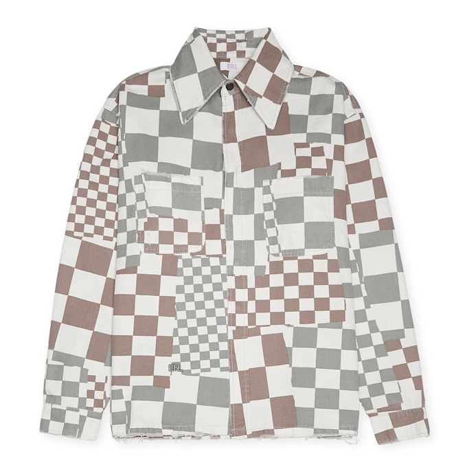 ERL Unisex Canvas Jacket Woven Weiss 89989 1