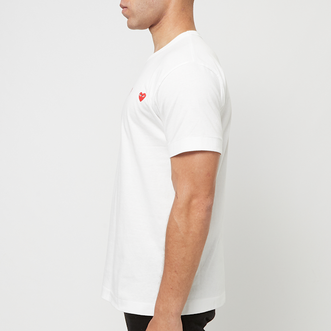 Comme des Garcons Play Horizontal 3 Heart T-Shirt weiß 85171 3