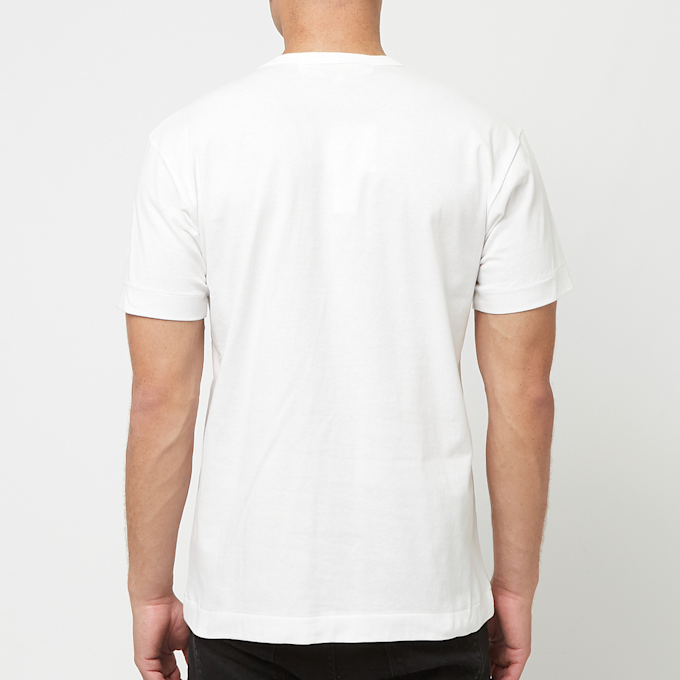 Comme des Garcons Play Horizontal 3 Heart T-Shirt weiß 85171 4