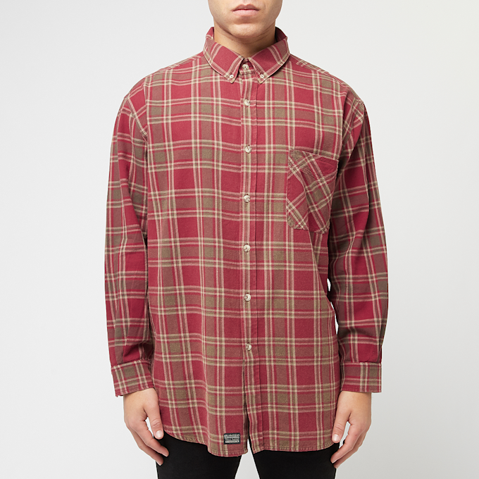 ERL Unisex Plaid Ls Shirt Woven rood 87094 2