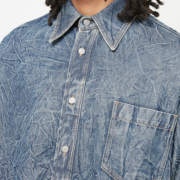 MM6 Maison Margiela Long-Sleeved denim Shirt blau 87105 5