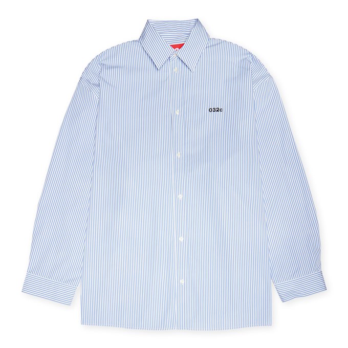 032c Oversized Shirt ''Office'' blue 88653 1