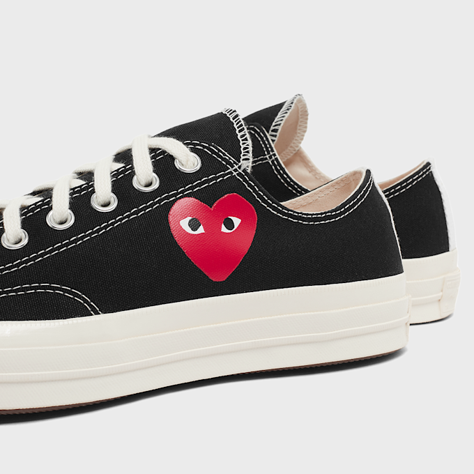 Comme des Garcons Play Small Red Heart Chuck Taylor All Star '70 Low zwart 85445 5