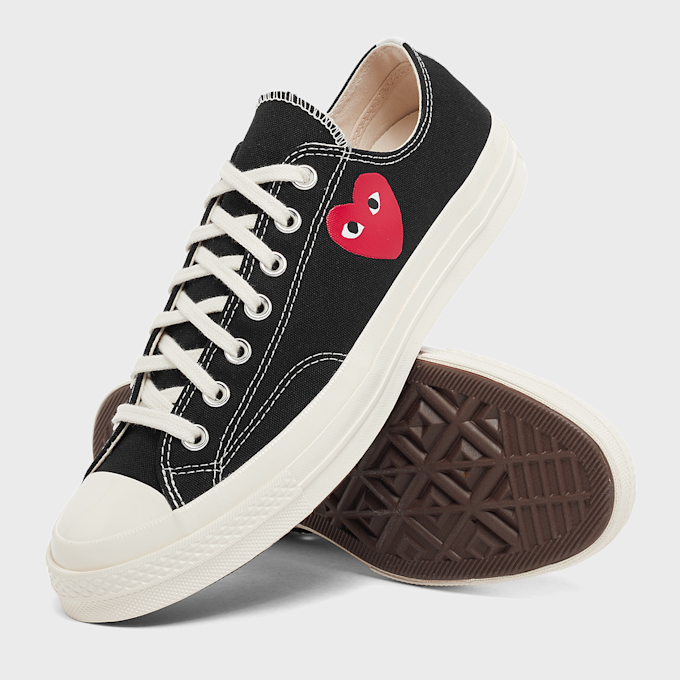 Comme des Garcons Play Small Red Heart Chuck Taylor All Star '70 Low schwarz 85445 7