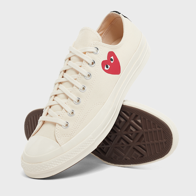 Comme des Garcons Play Small Red Heart Chuck Taylor All Star '70 Low beige 87160 7