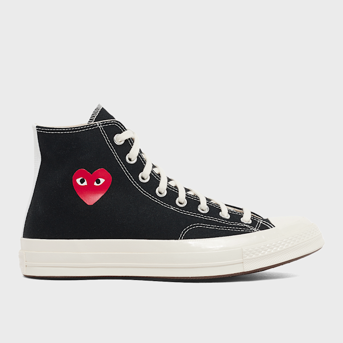 Comme des Garcons Play Small Red Heart Chuck Taylor All Star '70 Hi zwart 87159 2