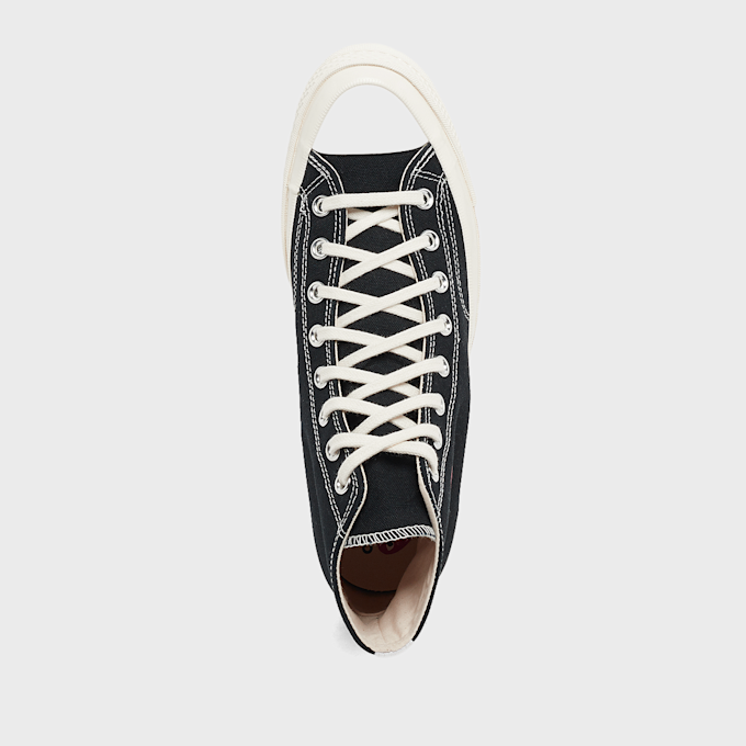 Comme des Garcons Play Small Red Heart Chuck Taylor All Star '70 Hi zwart 87159 4