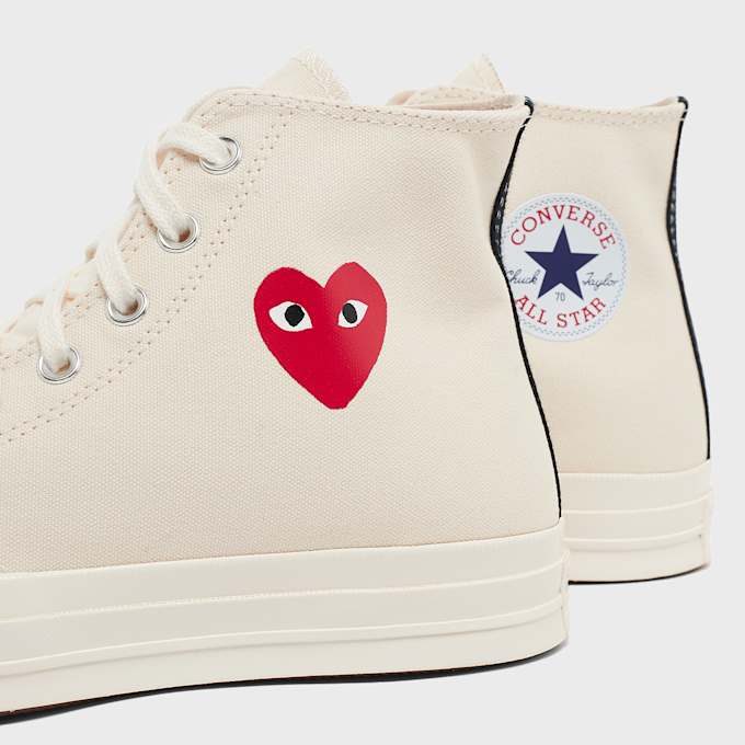 Comme des Garcons Play Small Red Heart Chuck Taylor All Star '70 Hi beige 87161 5