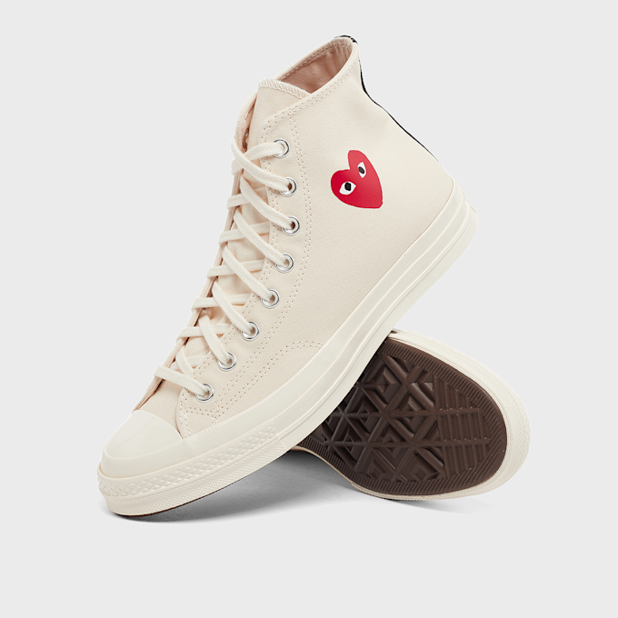 Comme des Garcons Play Small Red Heart Chuck Taylor All Star '70 Hi beige 87161 7