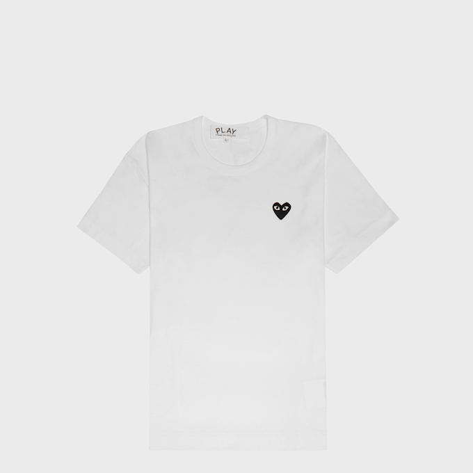 Comme des Garcons Play Black Heart T-Shirt White weiß 87587 1