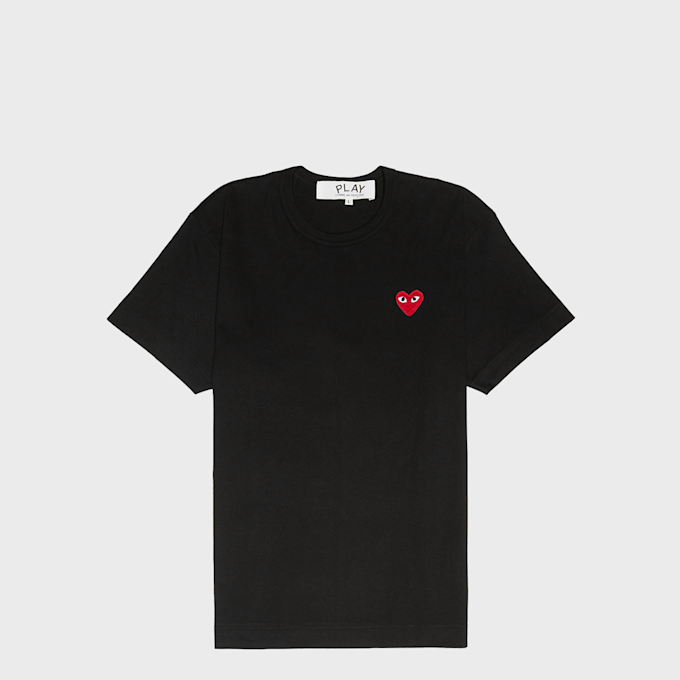 Comme des Garcons Play Small Red Heart T-Shirt Black zwart 90050 1