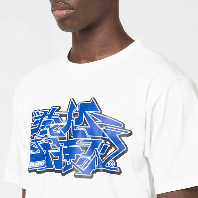 A Bathing Ape Asnka Kanji Graffiti Logo Tee Weiss 89870 5