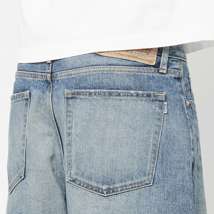 A Bathing Ape Twin Sta Relaxed Fit Denim Shorts blue 91114 6