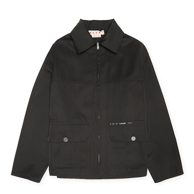 Marni PU Jacket burgundy zwart 90093 1