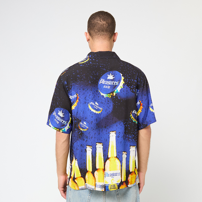 Pleasures Cerveza Camp Shirt blau 90181 4