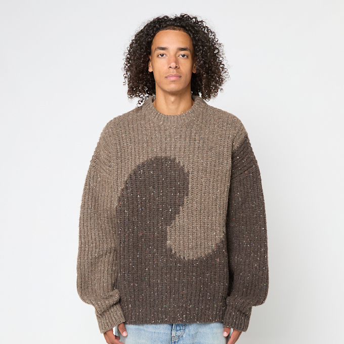 ERL Unisex Swirl Wool Crewneck Knit bruin 89918 2