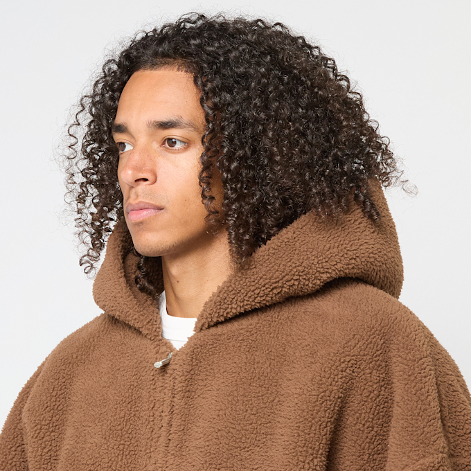ERL Unisex Terry Fleece Zipped Hoodie Knit brown 87974 5