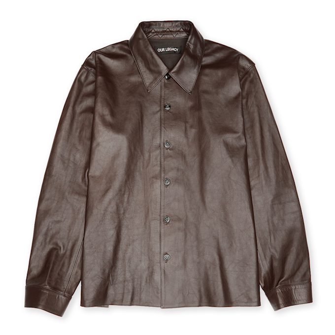 Our Legacy Welding Shirt Fluid Calfskin braun 88889 1