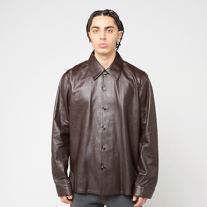 Our Legacy Welding Shirt Fluid Calfskin bruin 88889 2