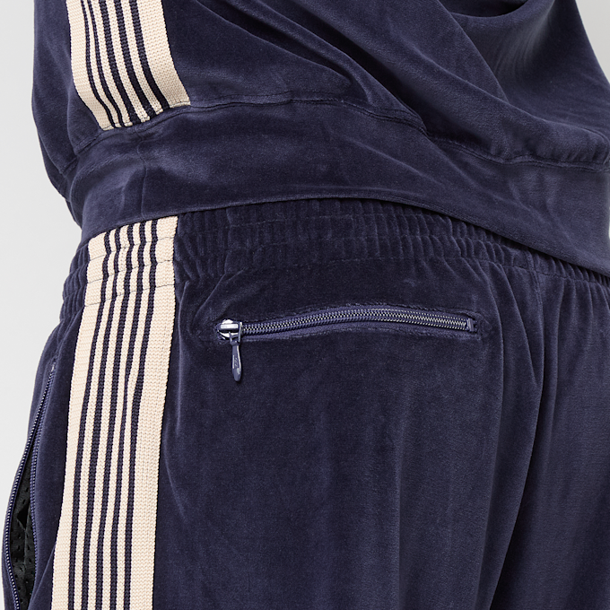 Needles Narrow Track Pant - C/PE Velour blue 98979 6