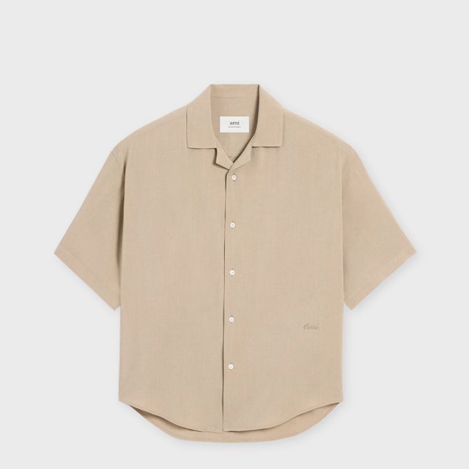 AMI PARIS Shortsleeve Shirt beige 89504 1