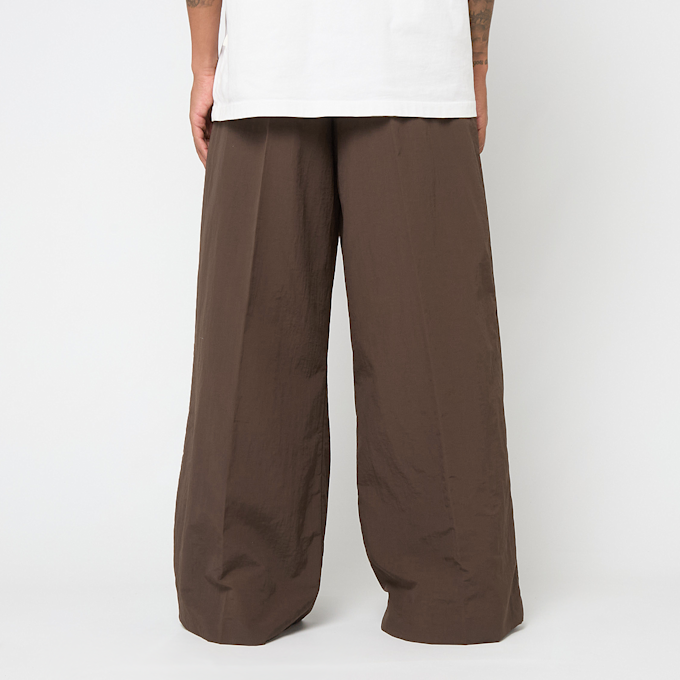 ERL Unisex Nylon Pleated Suit Trousers Woven brown 90631 4