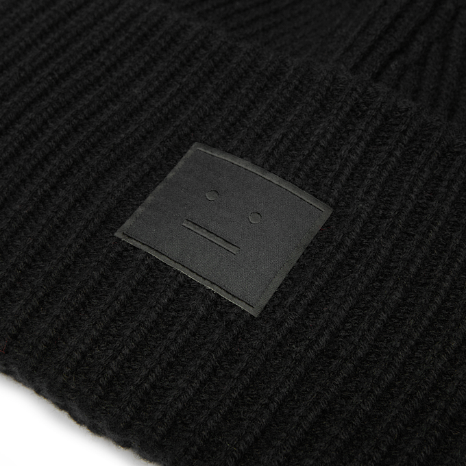 Acne Studios Face Beanie Schwarz 90405 3