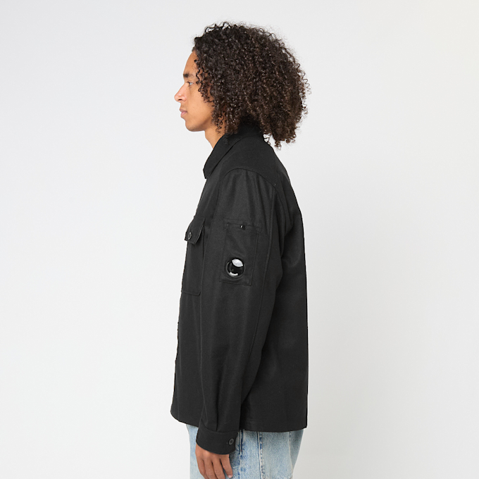 C. P. Company Overshirt In Felt black 86021 3